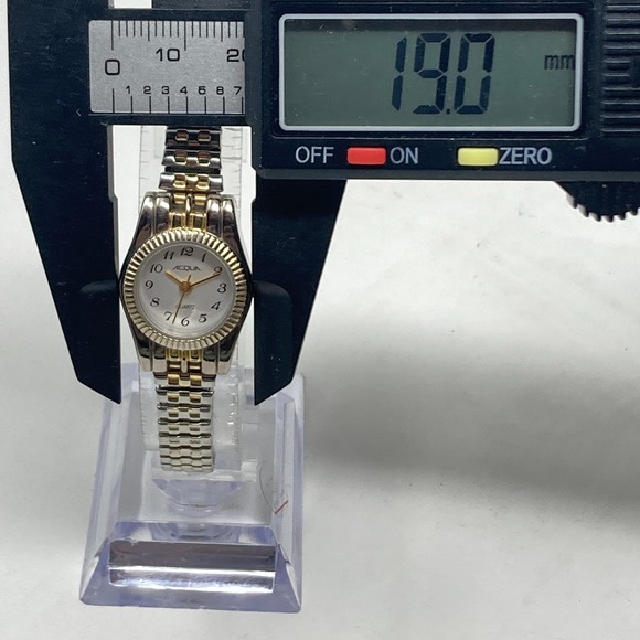 Vtg Timex Acqua Watch Women 19mm Silver Gold Tone Stretch Band New Batt 6" 2001 - Picture 9 of 14